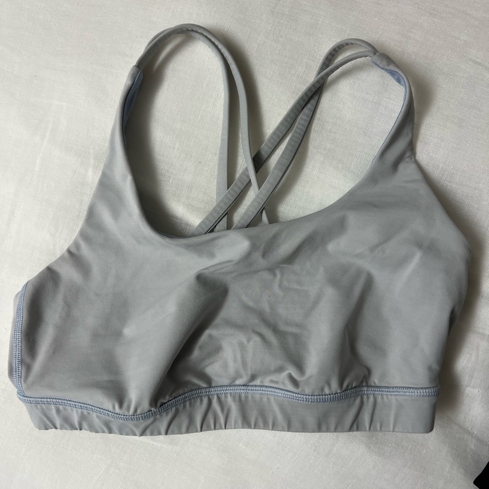 lululemon athletica light blue energy bra
